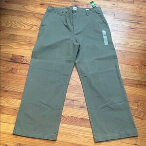 GAP Wide Leg Pants in Olive Green